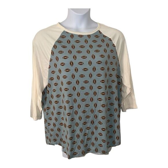 Lularoe football print randy top - Picture 1 of 4